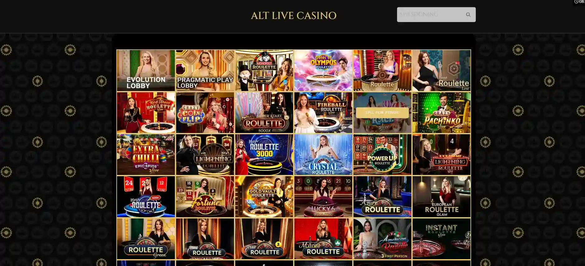 Royal Casinos spiloversigt til live casino